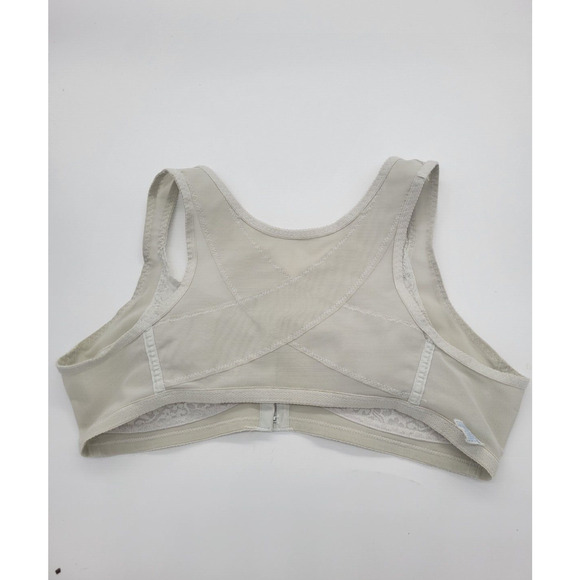 Vintage Anthony Richards Gray Floral Lace Front Closure Wire Free Bra Size 40C - Picture 8 of 9